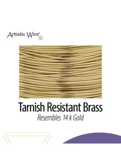 Artistic Wire Artistic Wire 22 Gauge Tarnish Resistant Brass Craft Jewelry Wrapping Wire  Gold Color  15 Yd  - Image 3