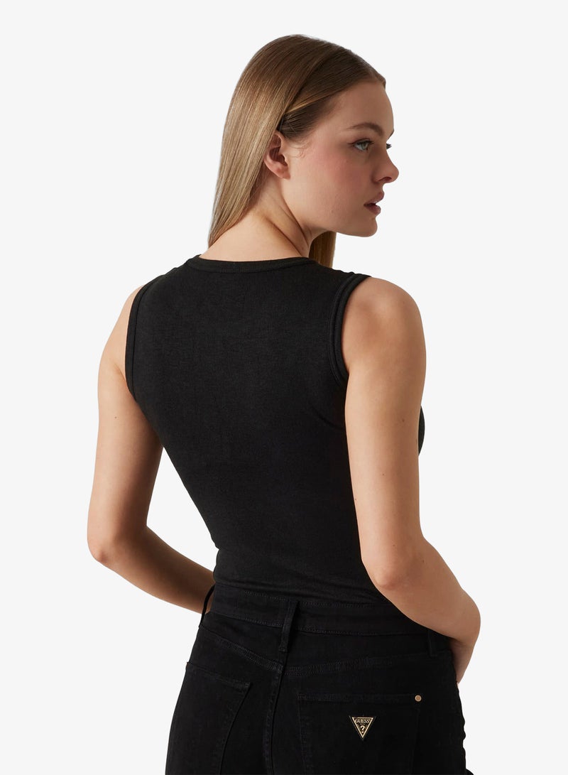 جس بلوزة ميشيلا بدون أكمام مزينة - Image 2