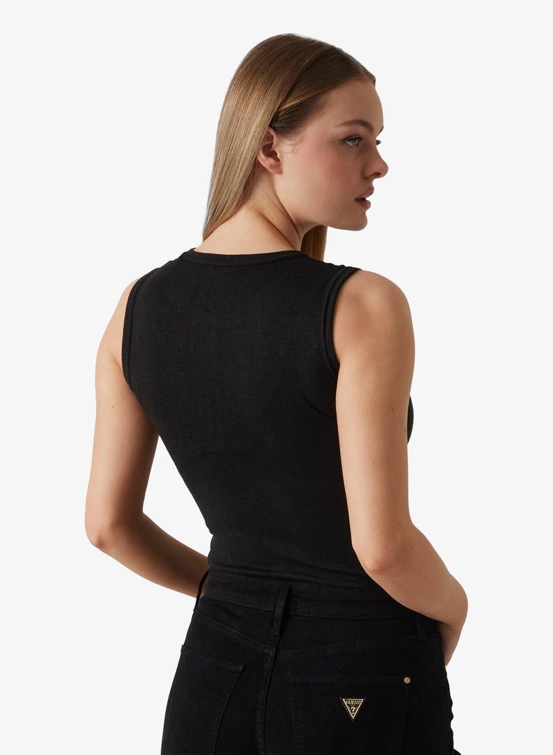 جس بلوزة ميشيلا بدون أكمام مزينة - Image 2