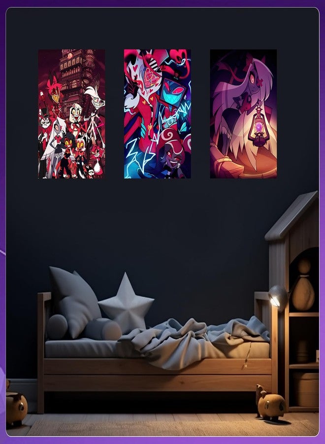 Pounchi Hotel Cartoon Posters (8 Pcs with Glue Dots) 11.2" x 16.5" Cartoon HD Printing Poster Unframed Version for Room Bedroom Club Wall Art Decor for Teens - Image 5