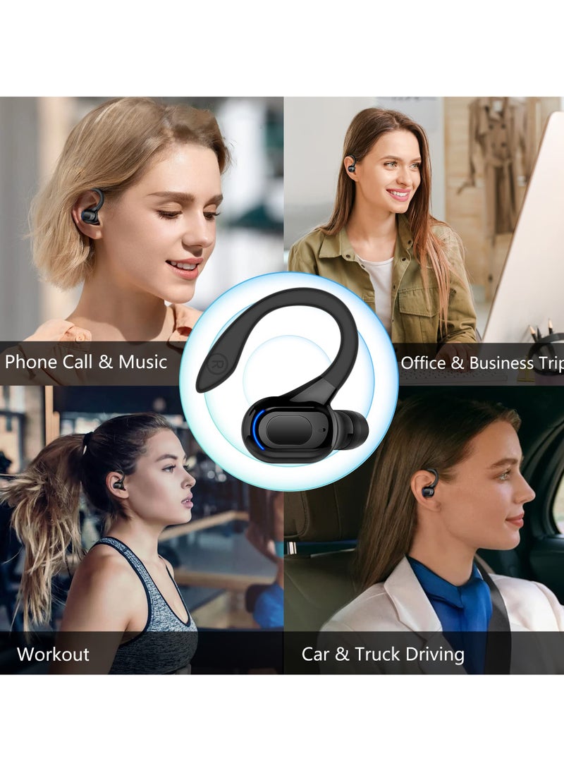 KASTWAVE - Bluetooth Headset, Wireless Bluetooth Earpiece V5.2 Headphones with Mic Noise Canceling In Ear Bluetooth Headset Earphones Earbuds for Business Office Driving Black - Image 1