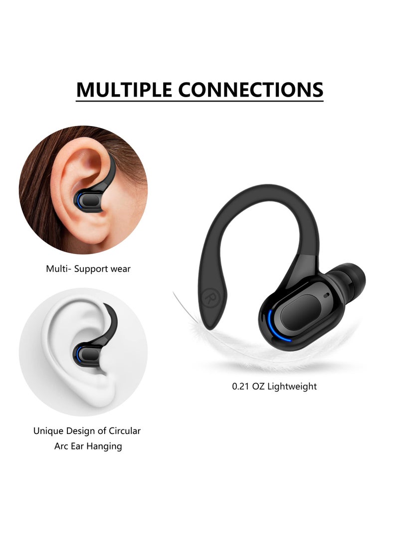 KASTWAVE - Bluetooth Headset, Wireless Bluetooth Earpiece V5.2 Headphones with Mic Noise Canceling In Ear Bluetooth Headset Earphones Earbuds for Business Office Driving Black - Image 1