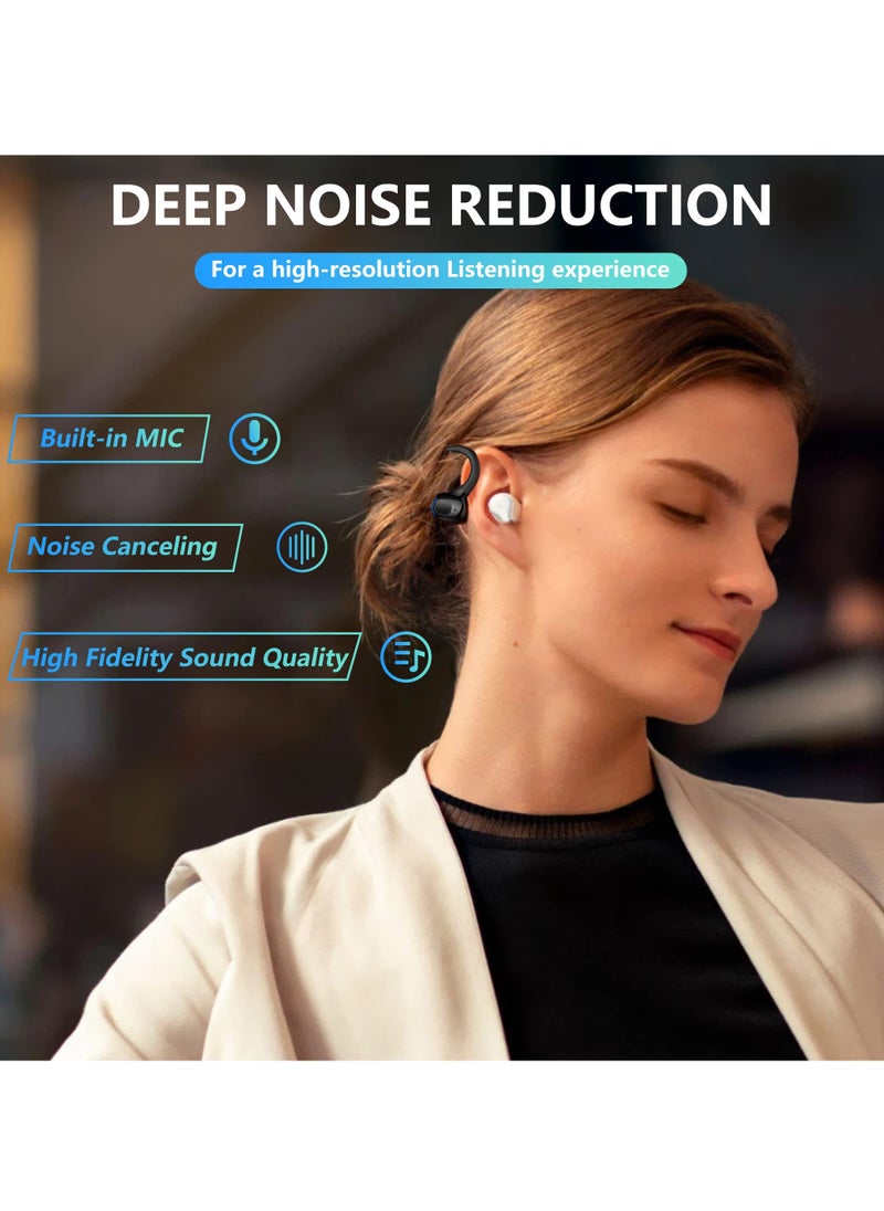 KASTWAVE - Bluetooth Headset, Wireless Bluetooth Earpiece V5.2 Headphones with Mic Noise Canceling In Ear Bluetooth Headset Earphones Earbuds for Business Office Driving Black - Image 1
