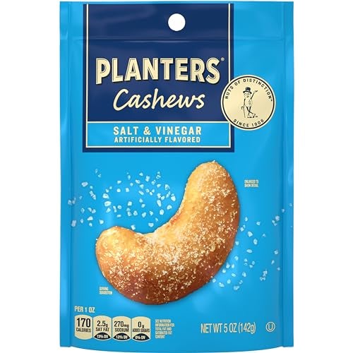 PLANTERS Cashews Salt & Vinegar - Trail Mix Snack Packs - Snacks, Snack Pack, Party Trail Mix, 5 Oz Bag, 1 Pack - Image 1