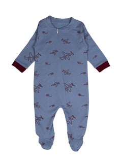 Babies Basic 100% Cotton Printed Long Sleeves Jumpsuit/Romper/Sleepsuit With Feet Covering For Babies  - Image 1