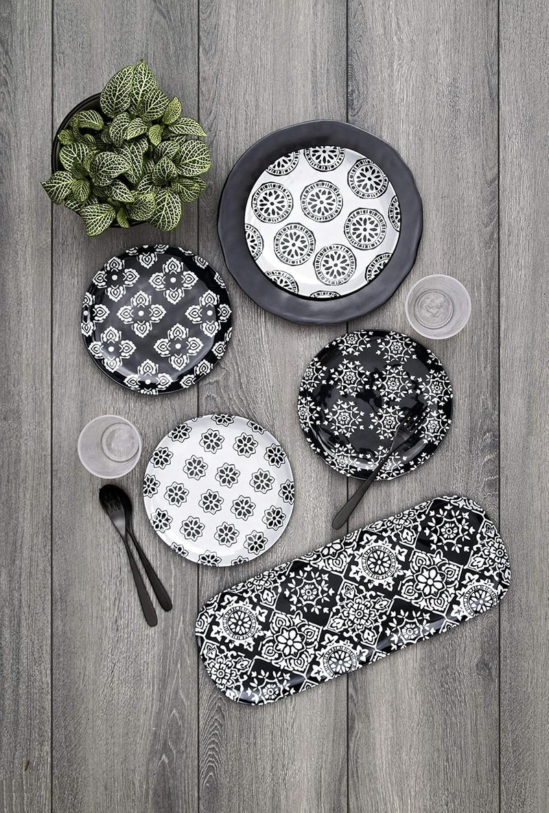 TarHong Black Bamboo Salad Plate 85 Planta Majority Plant Based Melamine Material Set of 6 - Image 5