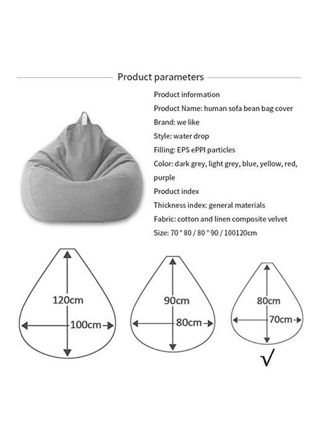 General Classic Bean Bag Cover for Adults and Children - Suitable for Home, Garden, Living Room, Indoor & Outdoor 70*80cm cm  - Image 2