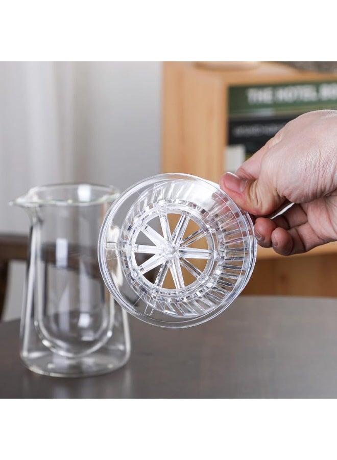 هومستر مرشح قهوة ذو قاع مسطح - إبريق ترشيح على طراز كاليتا ويف مع مرشح دائم من الفولاذ المقاوم للصدأ لتحضير القهوة المنزلية - Image 2