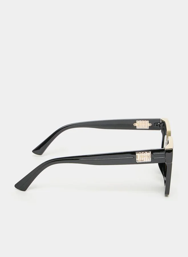 Styli Solid Square Sunglasses