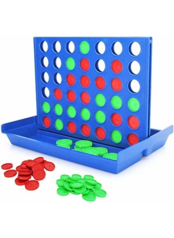 Connect 4 Strategy Game – Classic Blue Grid with Red and Green Discs – Educational Parent-Child Board Game for Kids and Adults – Develop Intelligence, Planning, and Focus – Portable, Durable, and Fun for All Ages - Image 2