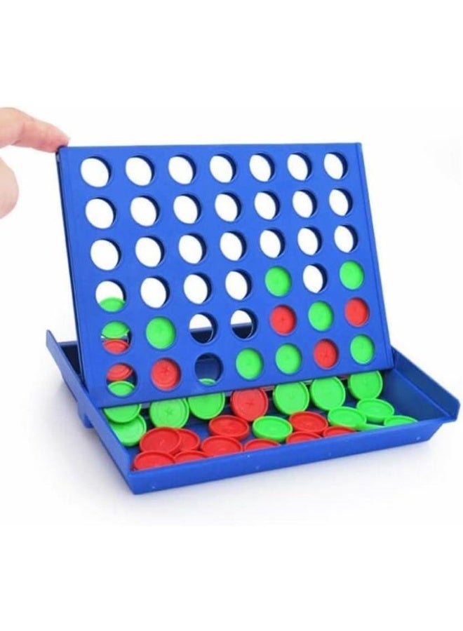 Connect 4 Strategy Game – Classic Blue Grid with Red and Green Discs – Educational Parent-Child Board Game for Kids and Adults – Develop Intelligence, Planning, and Focus – Portable, Durable, and Fun for All Ages - Image 3