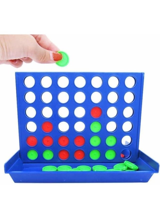 Connect 4 Strategy Game – Classic Blue Grid with Red and Green Discs – Educational Parent-Child Board Game for Kids and Adults – Develop Intelligence, Planning, and Focus – Portable, Durable, and Fun for All Ages - Image 5