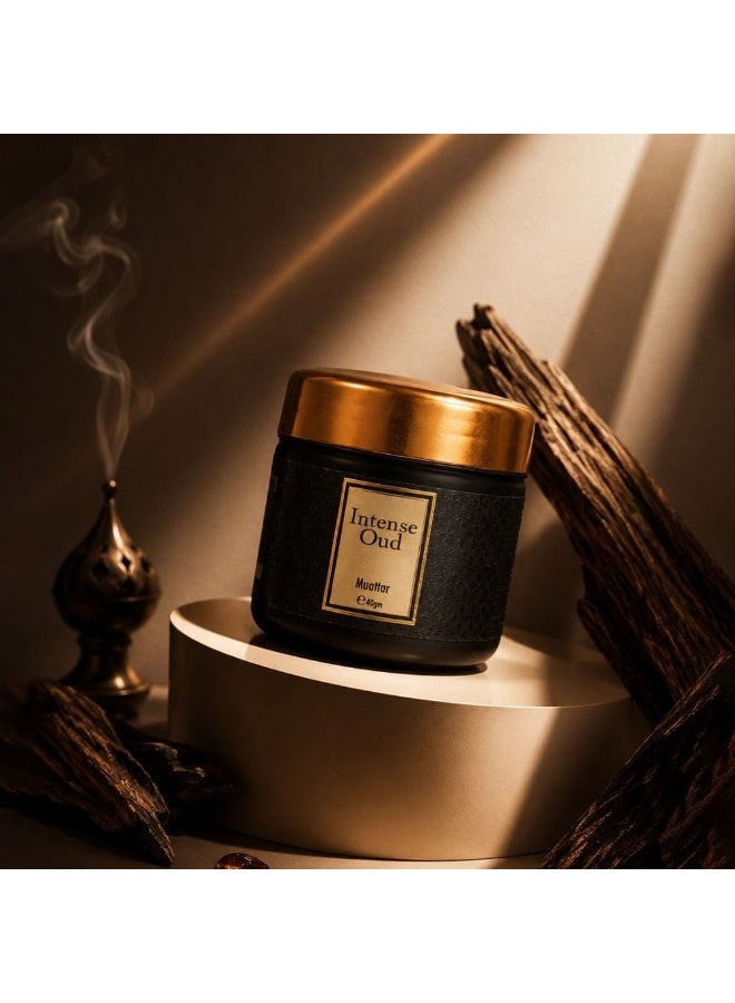 Hamidi Intense Oud Muattar 40Gm, Multi Colour, Perfumed Muattar Home Fragrance For Majlis, For Home Styling, Tabletop Display And Interior Ambience - Image 1