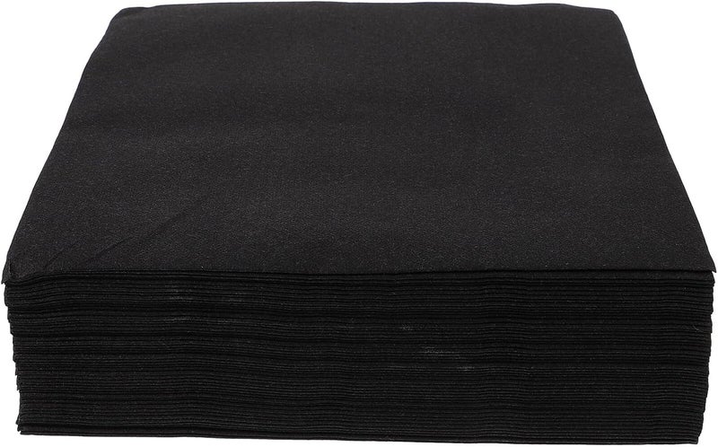 OSALADI 50pcs Black Disposable Paper Napkins Thick Soft Guest Napkin Tissue for Weddings Banquets Party Tableware - Image 1