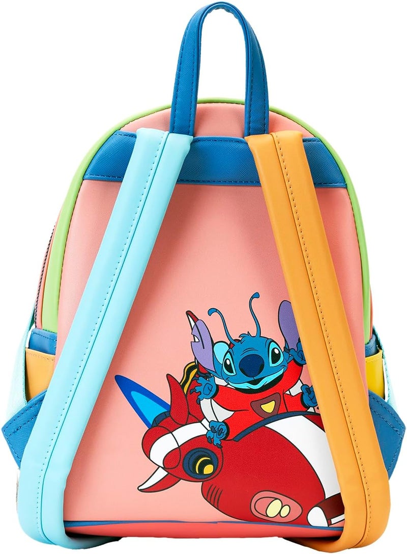 Loungefly حقيبة ظهر صغيرة مزدوجة الحزام من لونج فلاي ديزني ستش بلون كتلة - Image 3