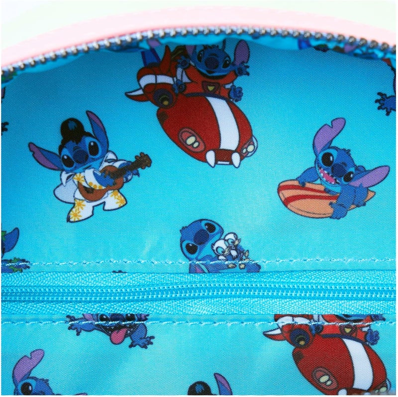 Loungefly حقيبة ظهر صغيرة مزدوجة الحزام من لونج فلاي ديزني ستش بلون كتلة - Image 4