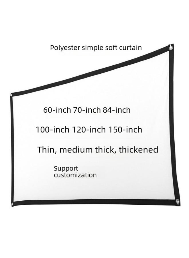 Neutral Xinyou Polyester Folding Portable Simple Soft Screen 100-inch 120-inch Projector Screen Outdoor Film Screen - Image 5