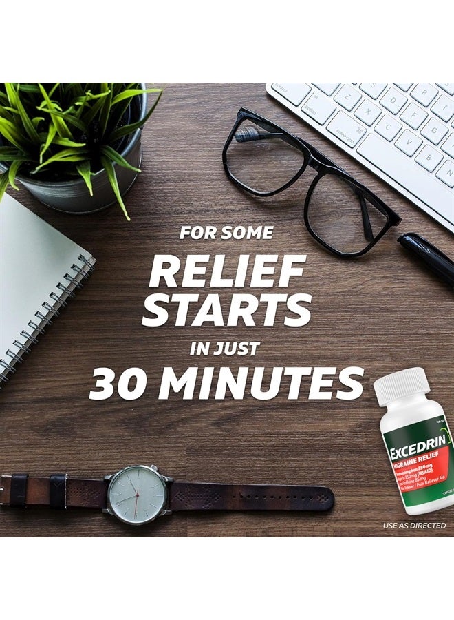 EXCEDRIN Migraine Relief Caplets to Alleviate Migraine Symptoms - 24 count - Image 2
