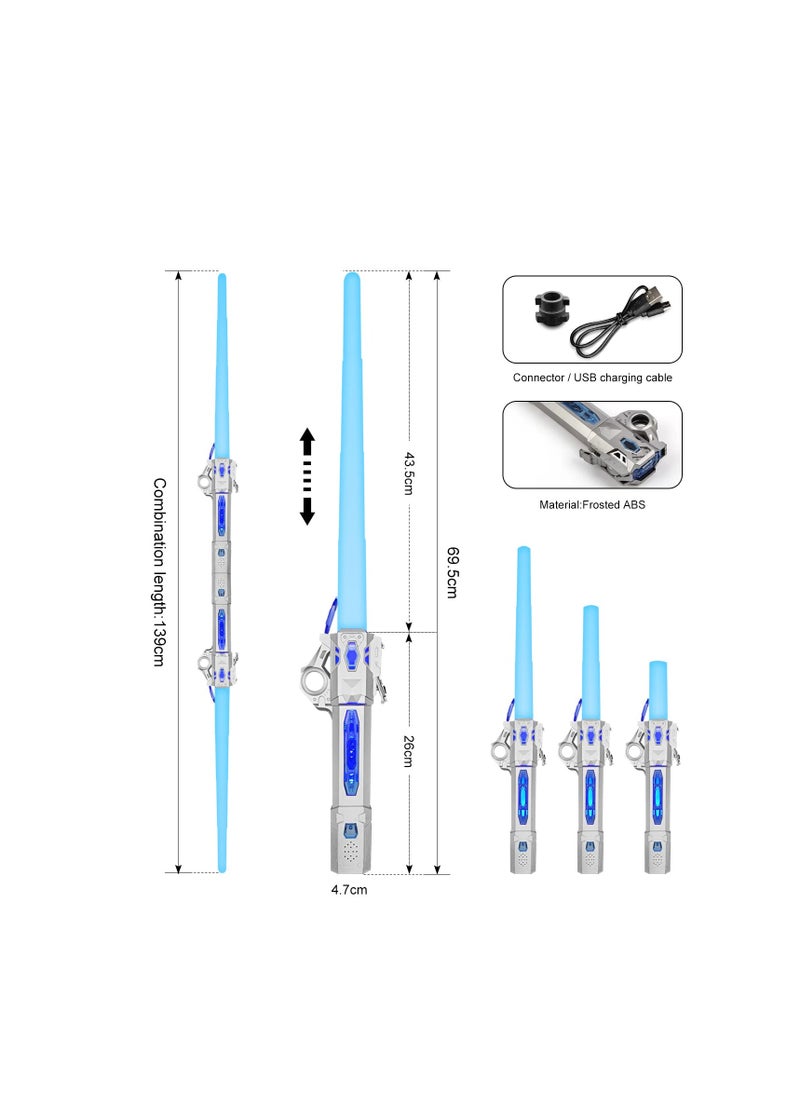 Cool Baby Style - COOLBABY Kids Light-Up Lightsaber RGB 7 Colors Replaceable 3 Modes FX Sounds Expandable Lightsaber Set for Metroid Warriors - Image 1