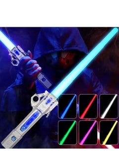 COOLBABY Kids Light-Up Lightsaber RGB 7 Colors Replaceable 3 Modes FX Sounds Expandable Lightsaber Set for Metroid Warriors