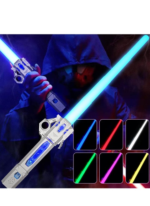 COOLBABY Kids Light-Up Lightsaber RGB 7 Colors Replaceable 3 Modes FX Sounds Expandable Lightsaber Set for Metroid Warriors