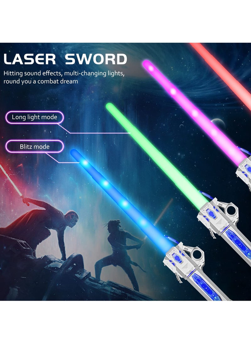 Cool Baby Style - COOLBABY Kids Light-Up Lightsaber RGB 7 Colors Replaceable 3 Modes FX Sounds Expandable Lightsaber Set for Metroid Warriors - Image 1
