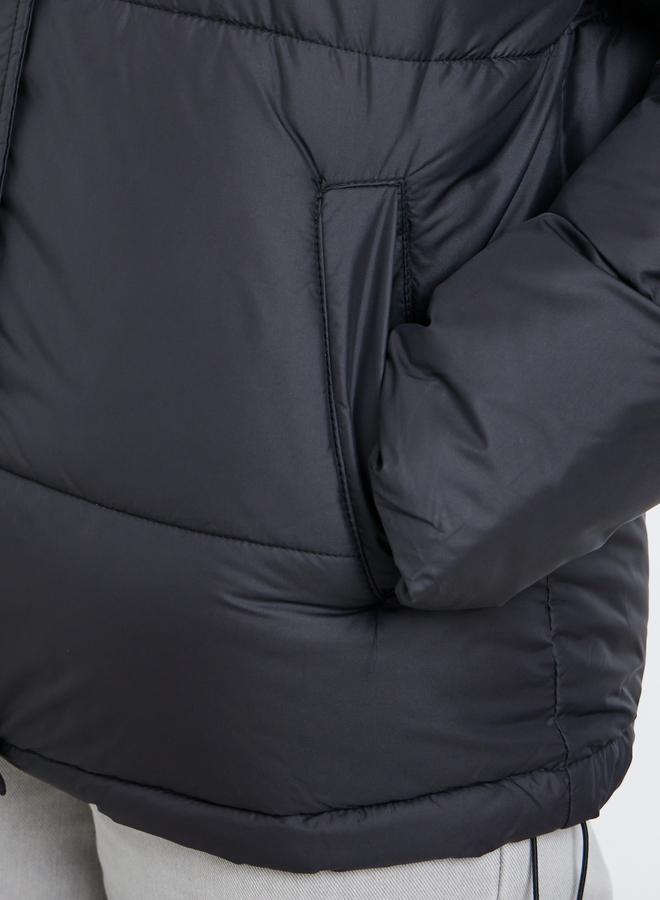 Styli Women Black Regular Fit Regular Length Padded Jacket - Image 4