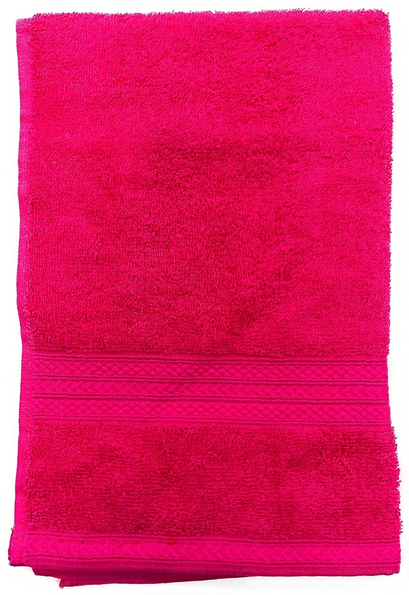 Bombay Dyeing Tulip 100% Cotton Hand Towel 450 GSM (Set of 06) - Dark Pink - Image 2