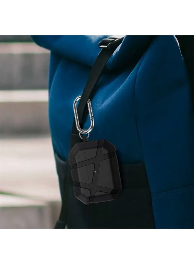 دكينج للحافظة الخاصة بـ AirPods Pro 3، تأتي مع مجموعة قلم تنظيف، غلاف أذن ناعم، مقاومة للصدمات وغير قابلة للانزلاق، حماية كاملة، تشمل مجموعة قلم تنظيف (باللون الأسود) - Image 5