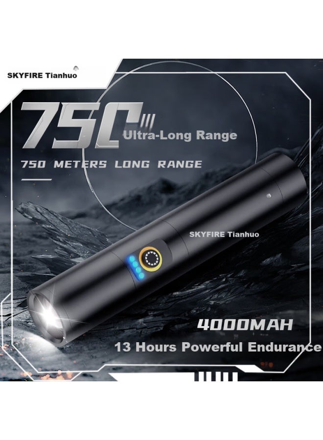 SkyFire Tianhuo Black Dragon Flashlight 200000 Lumen Penetrating Cannon Super Bright Long-range Ultra-long Battery Life Outdoor Mountaineering Special - Image 2