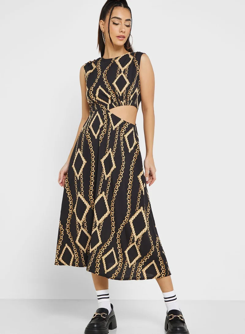Urban Minx Urban Minx Cutout Detail Fit & Flare Dress