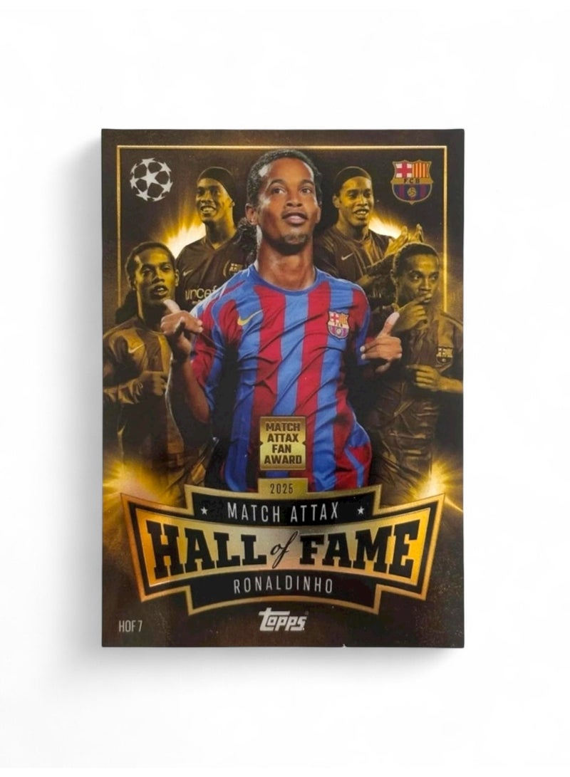 Topps Match Attax 25/26 - Hall of Fame Ronaldinho + 50 Bonus Cards - Image 2