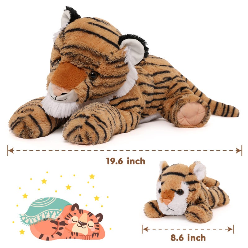 MorisMos Tiger Plush Toys  Soft Tiger Stuffed Animal with Babies Inside Large Stuffed Tiger Plush for Boy Girls Thoughtful Gift for Kids Birthday Baby Shower Christmas Thanksgiving Valentines - Image 3