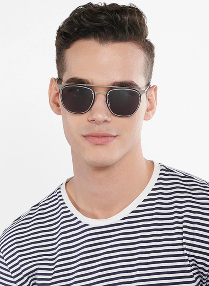 VINCENT CHASE VINCENT CHASE EYEWEAR Unisex Round Sunglasses Grey Frame Grey Lens (Medium) - Pack of 1