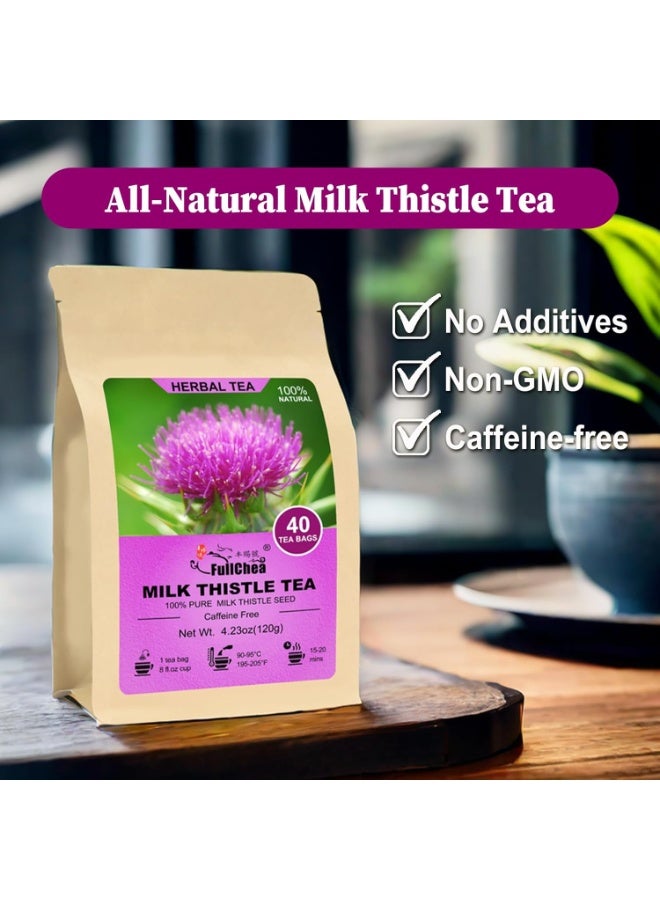 FullChea - Milk Thistle Tea Bags, 40 Teabags, 3g/Bag - Natural Milk Thistle Seed - Image 4
