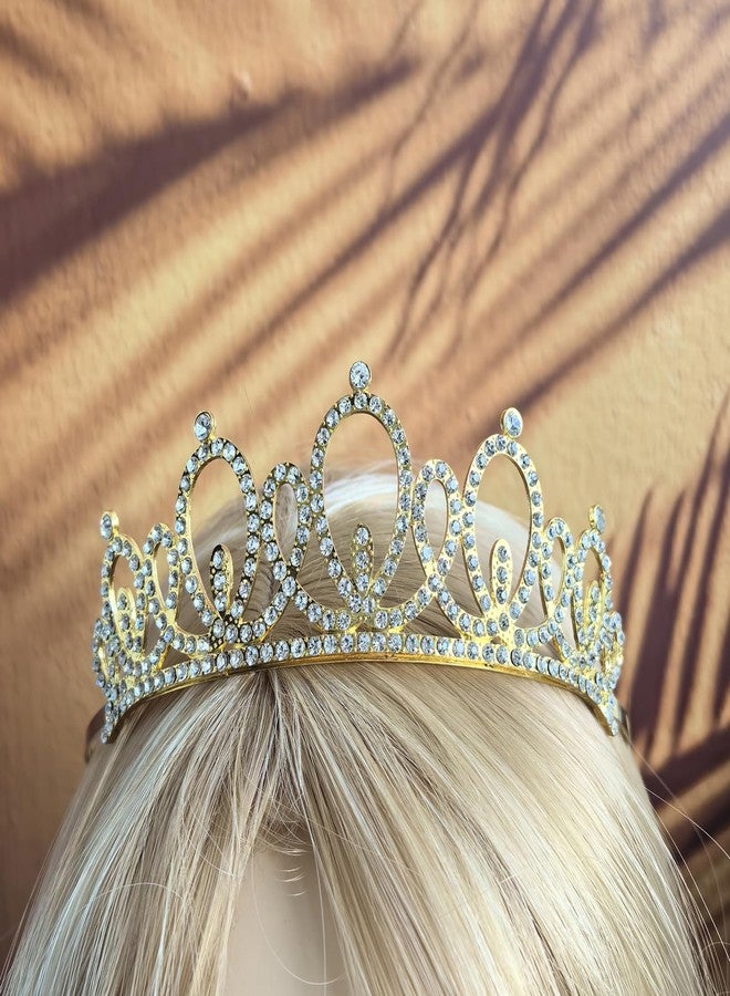 Mayin Happy 103rd Birthday Tiara and Sash Gifts Crystal Rhinestone Princess Crown Birthday Women Party Favor Supplies Gold Crowns Black Sash - Image 2