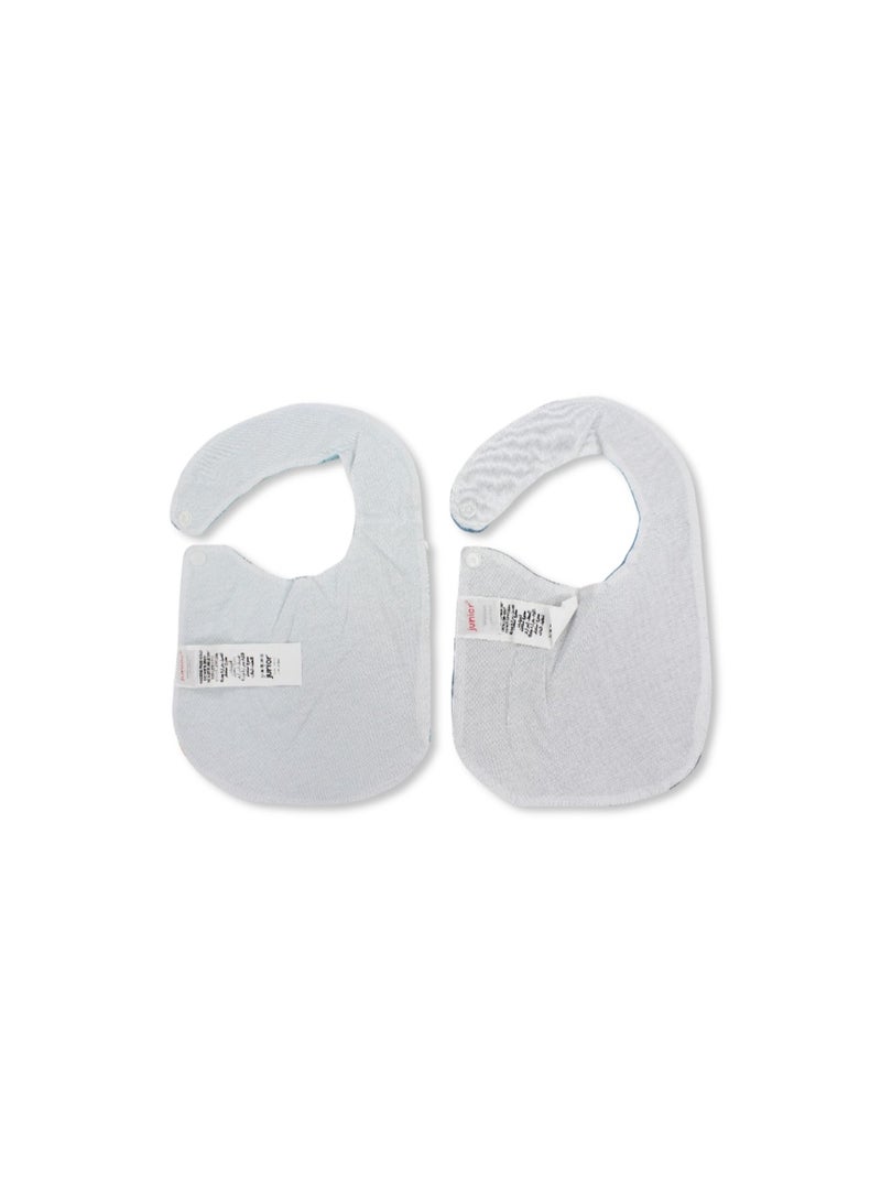 Junior Cotton Bib Aqua & Blue with "Take me to The Sea" Print – Pack Of 2 - Image 2