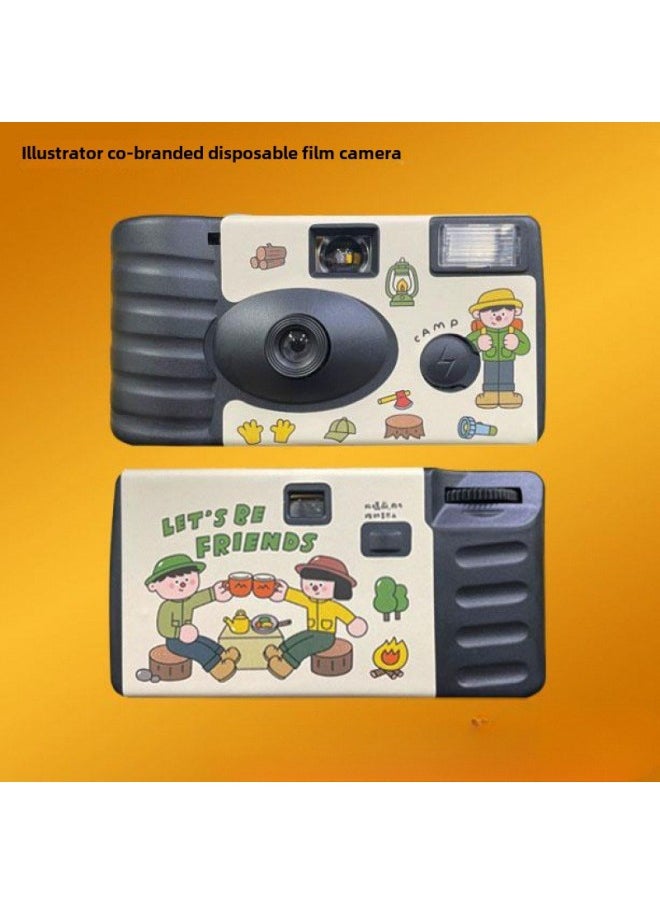 Generic Fools Develop Disposable Film Color Kodak Children's Film Camera Retro Machine 1M35-Color:Kodak Classic Yellow Iso800 With Flash 39 Pictures  - Image 3