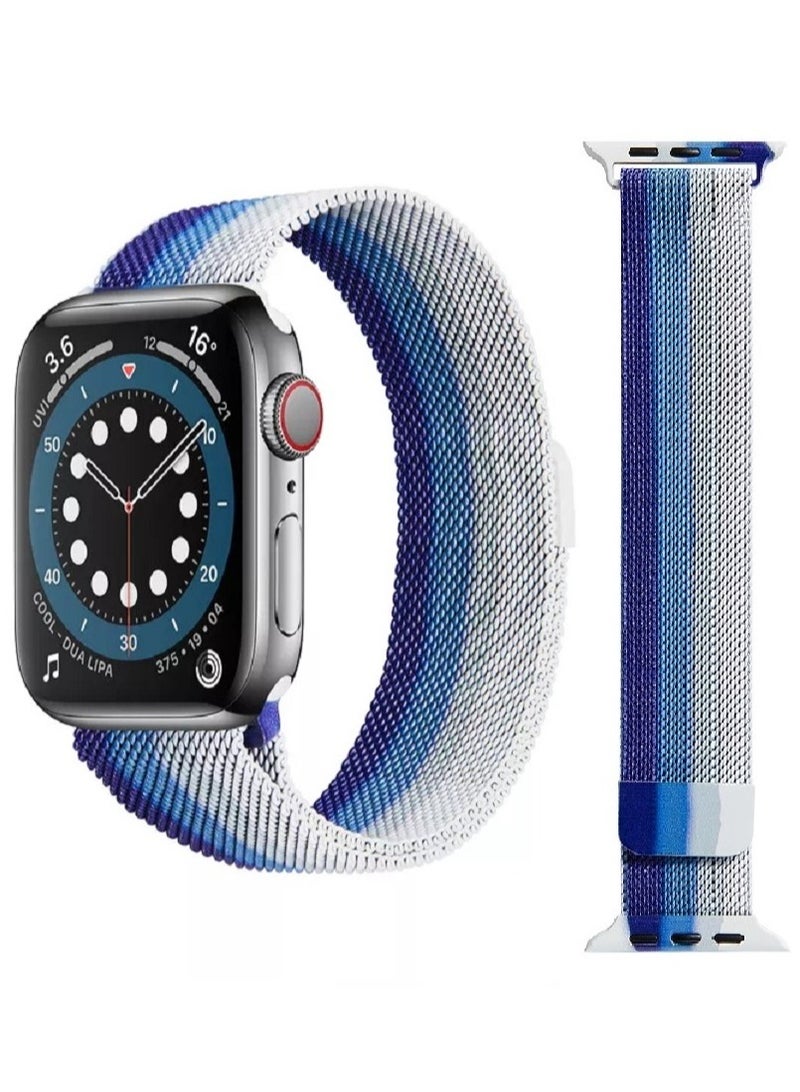 CATANES Milanese Mesh Stainless Steel Magnetic Closure Band for Apple Watch 45mm 44mm 49mm - Image 2