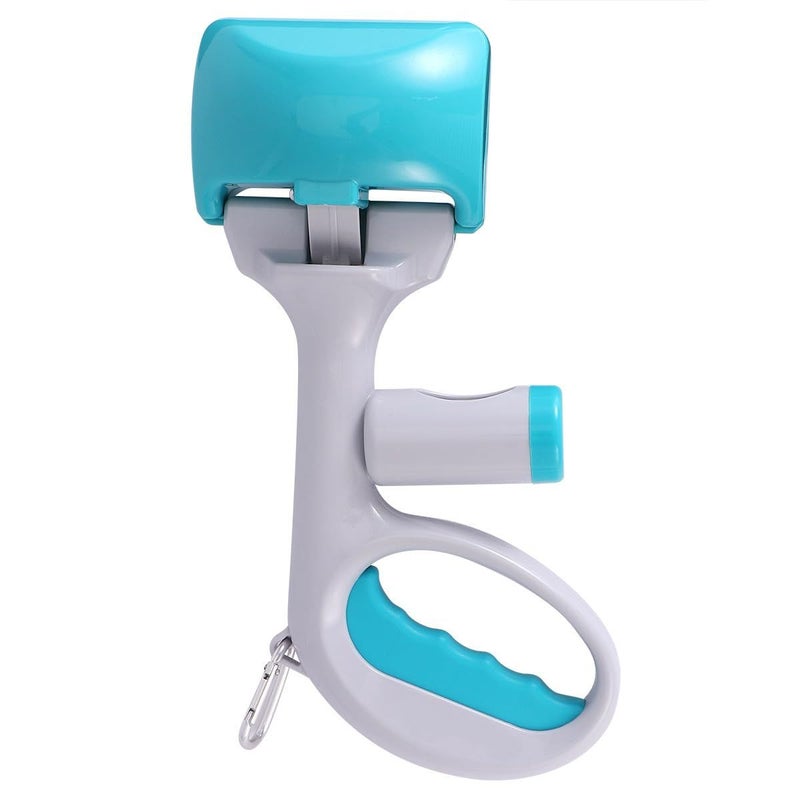 Pet Pooper Scooper With Long Handle Portable Dog Waste Pickup Tool Blue For Outdoor Puppy Cat Cleaning - Image 2