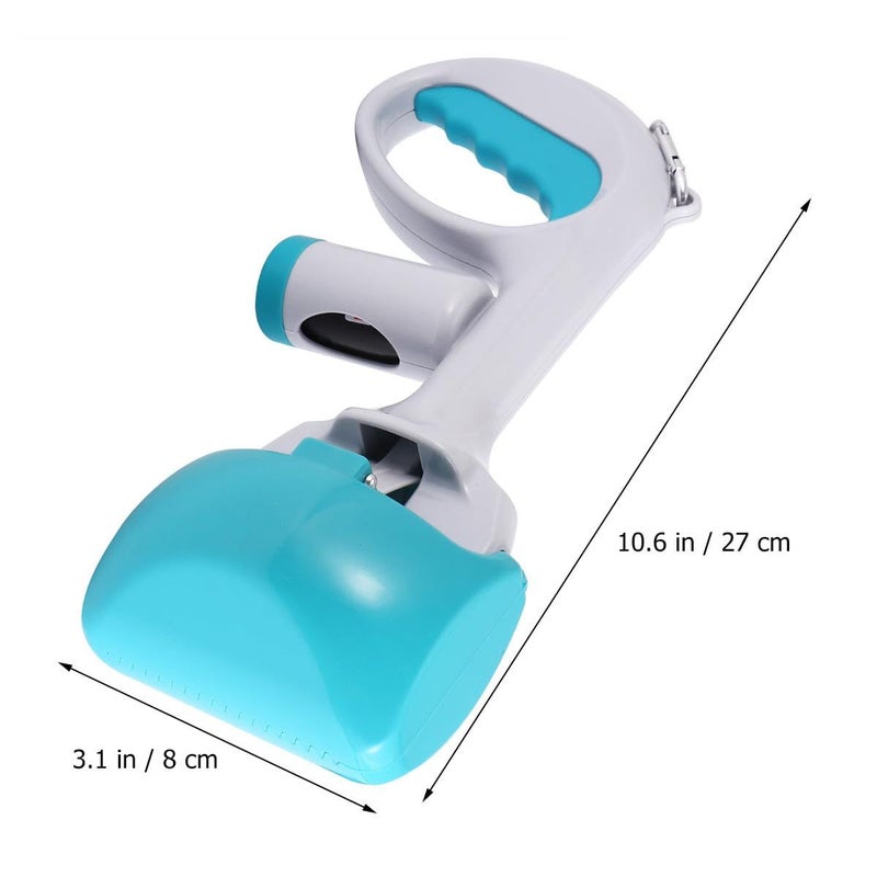 Pet Pooper Scooper With Long Handle Portable Dog Waste Pickup Tool Blue For Outdoor Puppy Cat Cleaning - Image 3