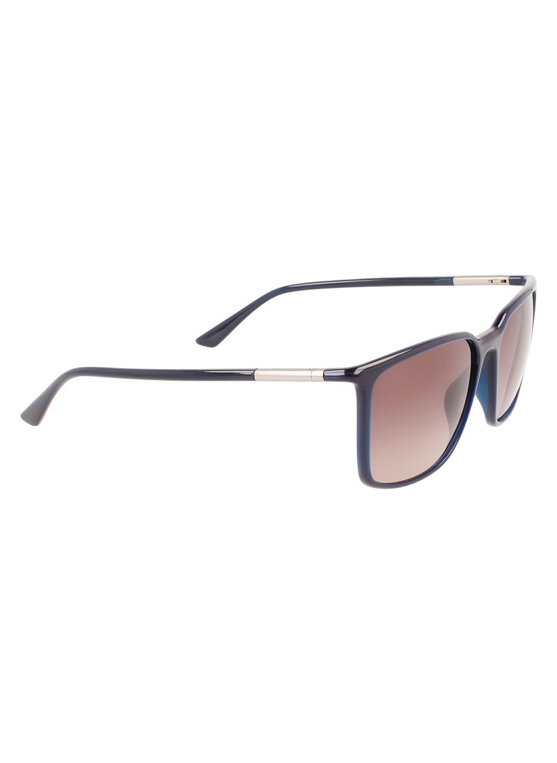 CALVIN KLEIN - Full Rim Bio Injected Modified Rectangle Sunglasses Ck22522S 5916 (438) Blue - Image 1