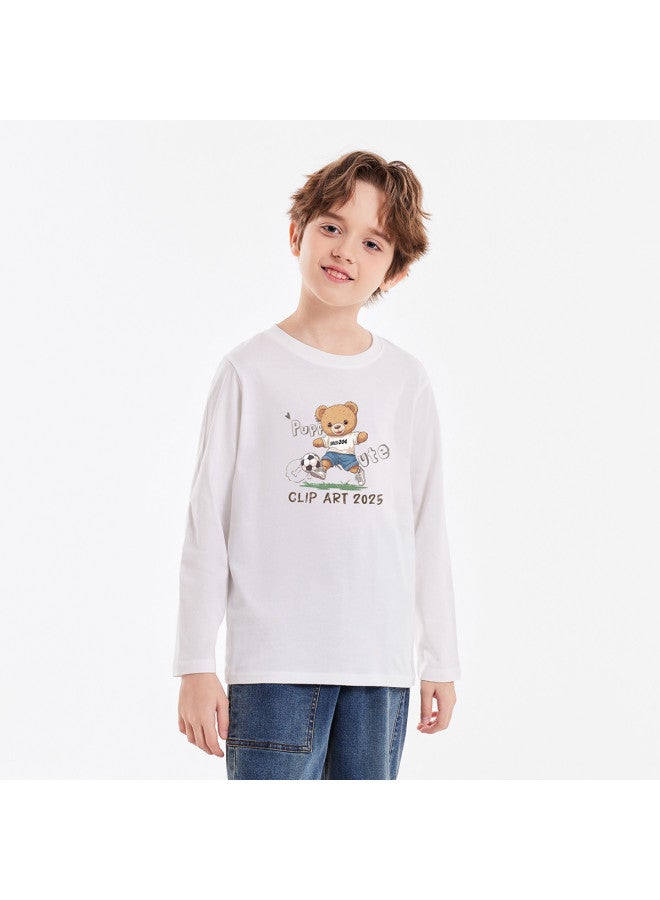 Badibadi new Autumn 2025 Collection, Long Sleeve Solid Color T-shirt For Boys And Kids, Simple And Comfortable Design - Image 3