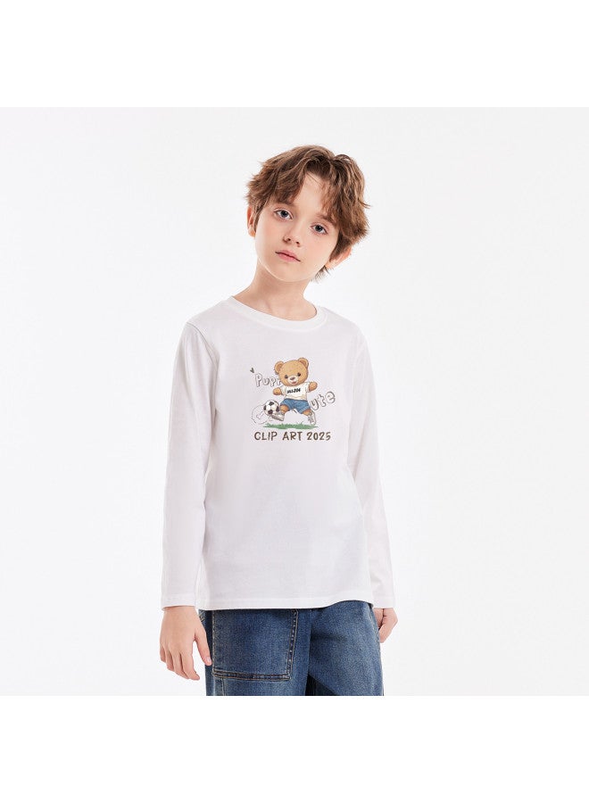 Badibadi new Autumn 2025 Collection, Long Sleeve Solid Color T-shirt For Boys And Kids, Simple And Comfortable Design - Image 5