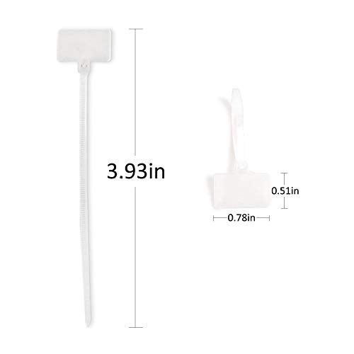 BronaGrand 200 Pieces Nylon Cable Marker Ties,Self-locking Cord Tags Write on Ethernet Wire Zip Mark Tags Nylon Power Marking Label - Image 4