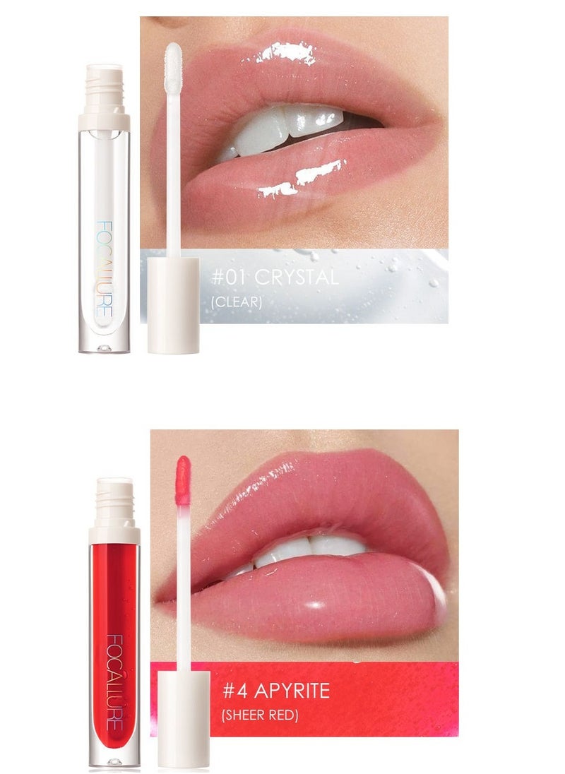 FOCALLURE - 2 Pieces Of High Shine Lip Gloss 01 And 04 - Image 1