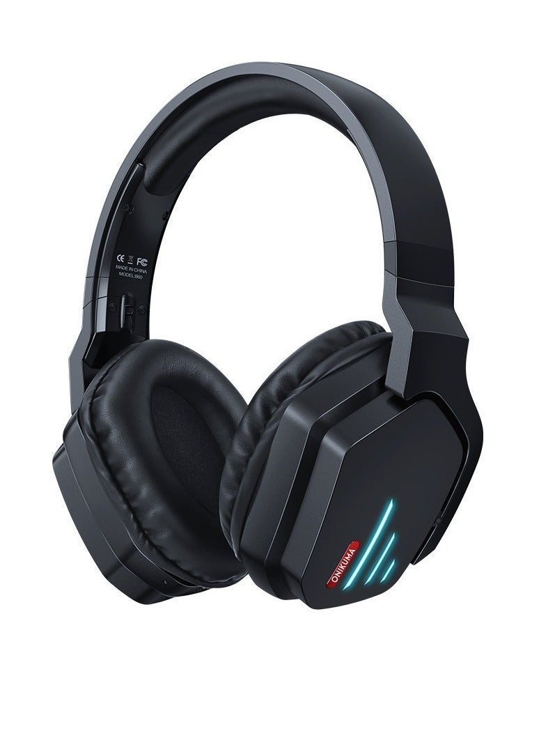 onikuma B60 Lightweight Wireless Bluetooth Headphones Noise Reduction Mic Foldable Professional Gaming Headset - Image 1