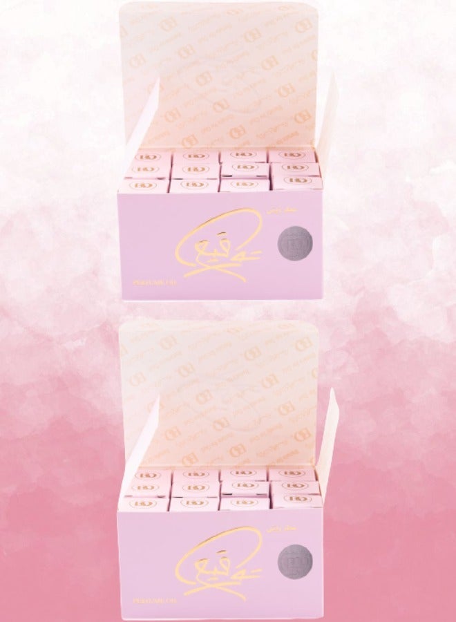 Banafa 24 Pieces Tawqie Pink Perfume Oil 3 ml - Image 1