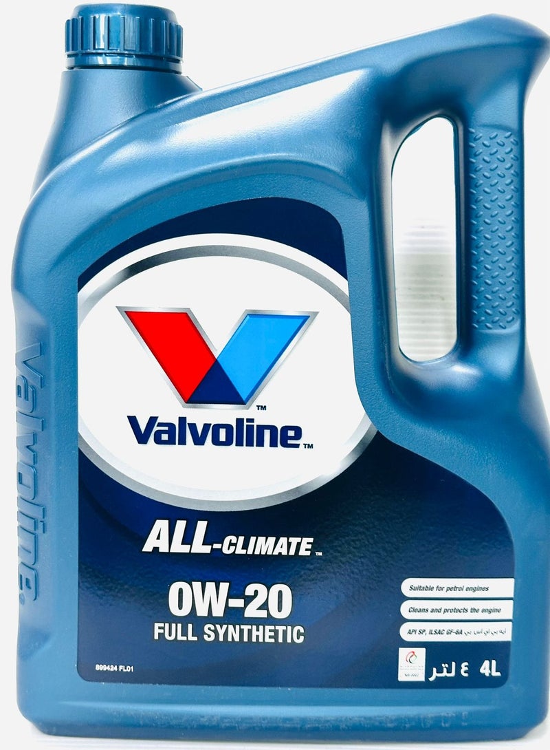 Valvoline Fully Synthetic Engine Oil 0W20 4Ltr - Image 1