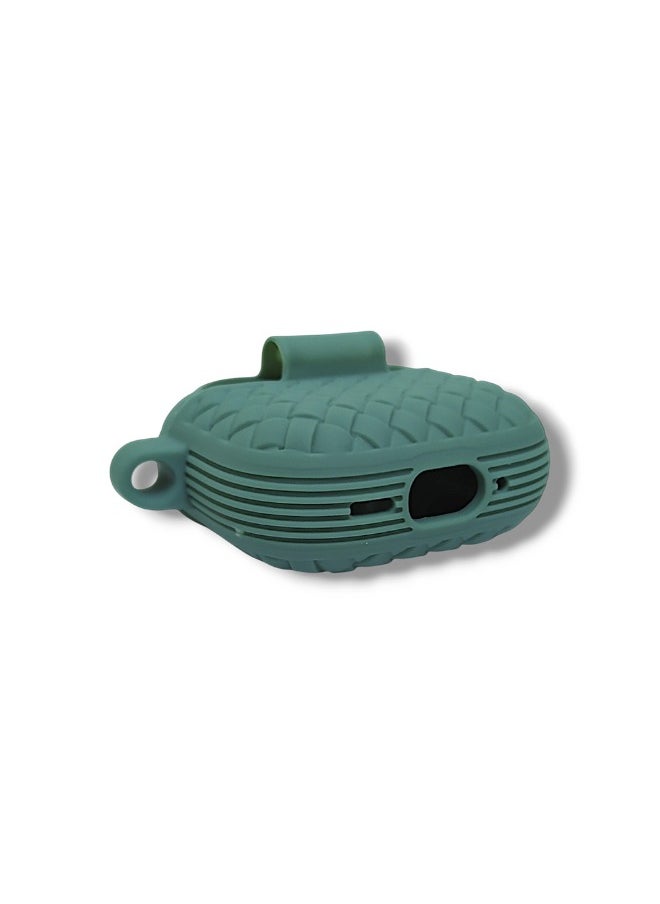 Generic - AirPods 4 Silicone Case with Stylish Ribbed Design - Mint Green - Image 1